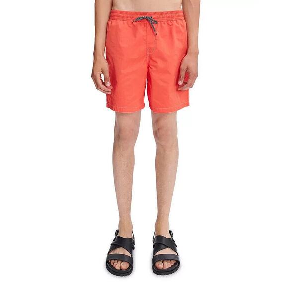 A.p.c. Men's Louis Regular-Fit 7" Mesh Lined Swim Trunks Coral Solid Large NWT - Picture 9 of 14